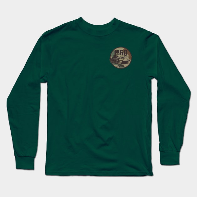 M60 Patton Tank (Small logo) Long Sleeve T-Shirt by TCP